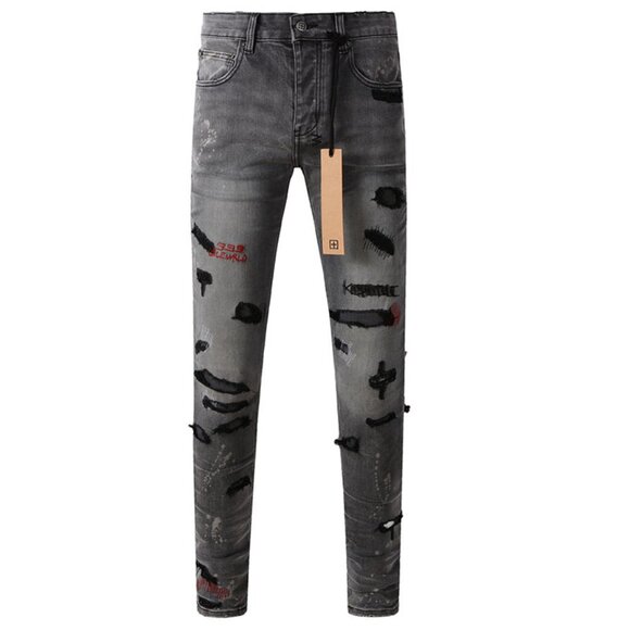 Ksubi Grey Distressed Skinny Jeans